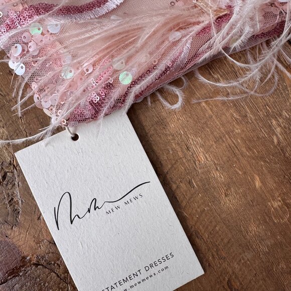 Bella Barnett Pink Sequin Feather Mini Dress – XS - Picture 4 of 6